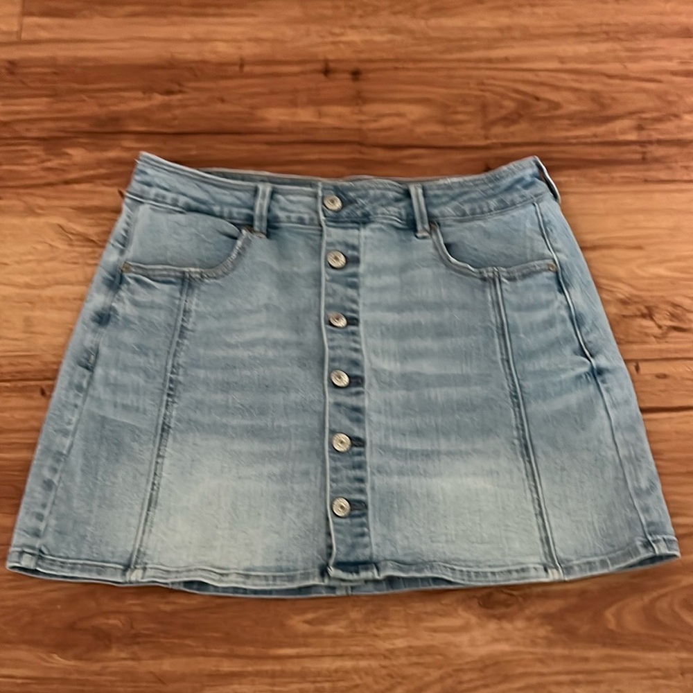 American Eagle Outfitters Blue A-line Mini Skirt